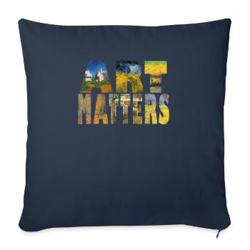Art Matters Van Gogh Collage - Housse de coussin décorative 45 x 45 cm - bleu marine - Devant