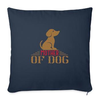 Mère de chien - Housse de coussin décorative 45 x 45 cm - bleu marine - Devant
