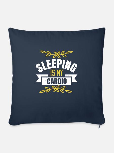 Schlafen ist mein Cardio - Sofakissenbezug 45 x 45 cm - Navy