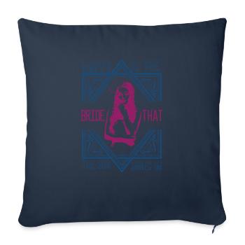 Happy is the bride that the sun shines on - Sofa pillowcase 17,3'' x 17,3'' (45 x 45 cm) - navy - Front
