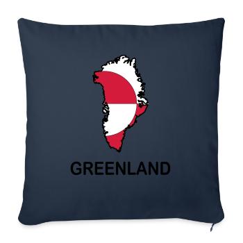 greenland - Sofa pillowcase 17,3'' x 17,3'' (45 x 45 cm) - navy - Front