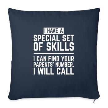 Funny Teacher Design Quote Find Your Parents Numbe - Sofa pillowcase 17,3'' x 17,3'' (45 x 45 cm) - navy - Front