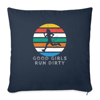 Good Girls Run Dirty Retro Vintage - Sofa pillowcase 17,3'' x 17,3'' (45 x 45 cm) - navy - Front