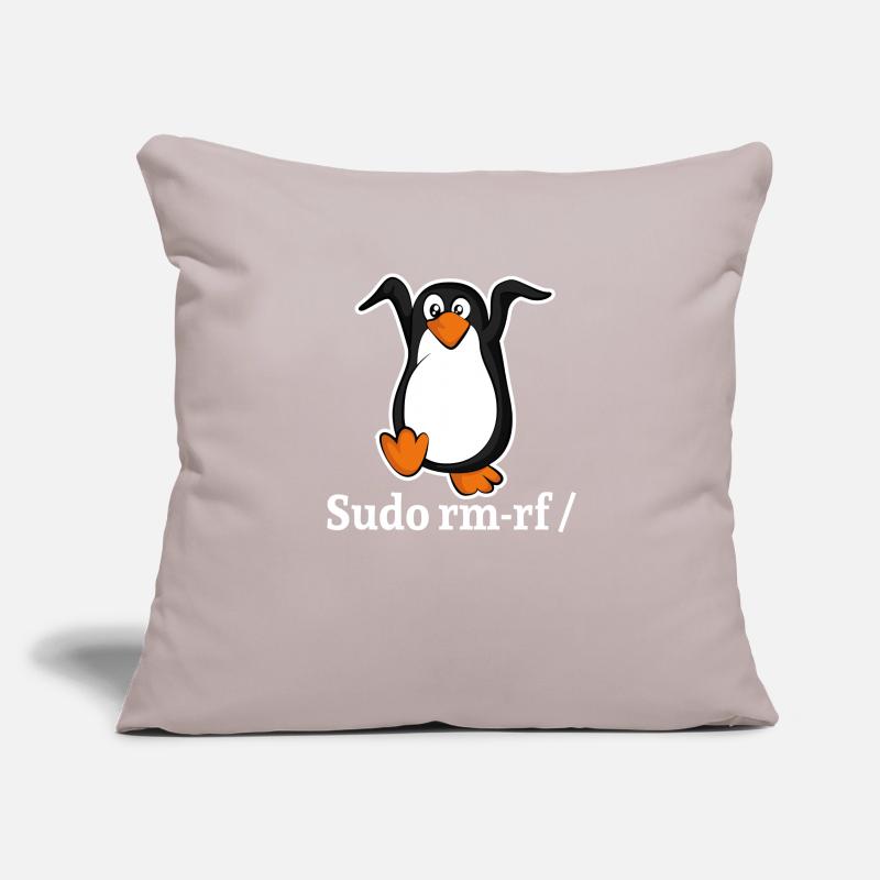 Tux Linux Pingouin Sudo Rm Rf | Computerfreak Hack Housse de coussin décorative 45 x 45 cm