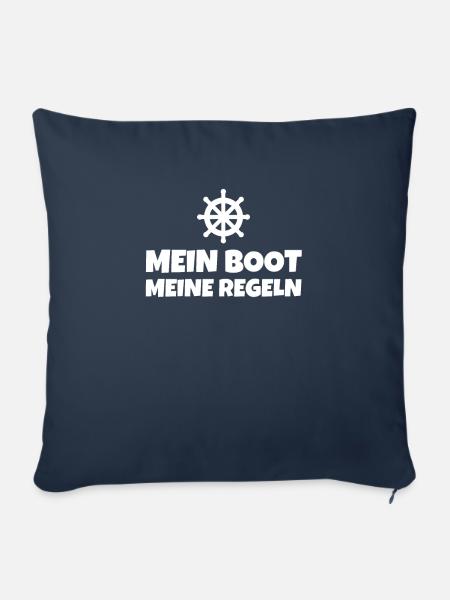 Mein Boot Meine Regeln - Sofakissenbezug 45 x 45 cm - Navy