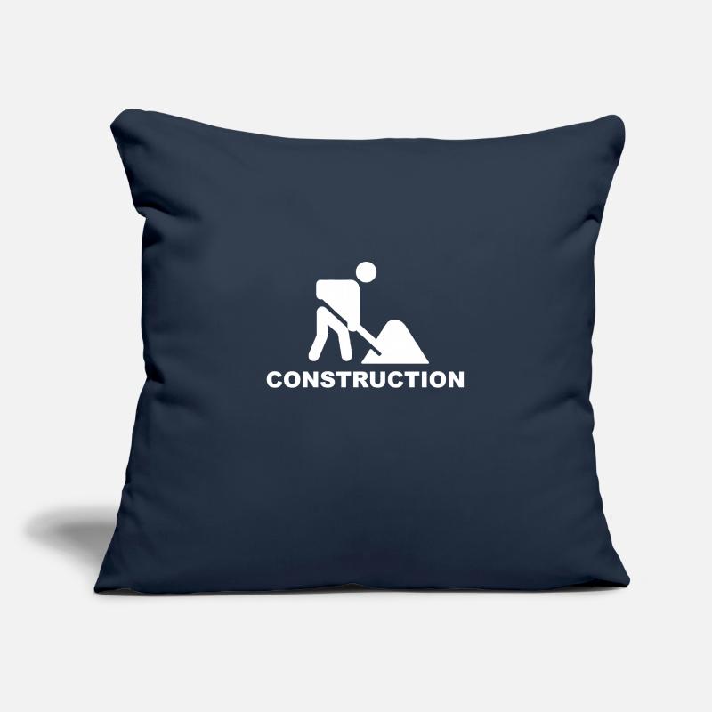 Construction /Construction /Construction /Conversion /Help Sofa pillowcase 17,3'' x 17,3'' (45 x 45 cm)