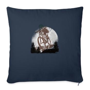 Mountain biking mountain bike gift idea moon - Sofa pillowcase 17,3'' x 17,3'' (45 x 45 cm) - navy - Front