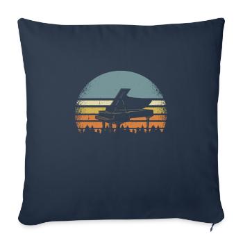 Piano Keyboard Pianists Piano Piano Piano Piano Pianist - Sofa pillowcase 17,3'' x 17,3'' (45 x 45 cm) - navy - Front