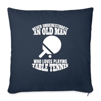 Pingpong Großvater Tischtennis Opa Spruch Outfit - Sofa pillowcase 17,3'' x 17,3'' (45 x 45 cm) - navy - Front