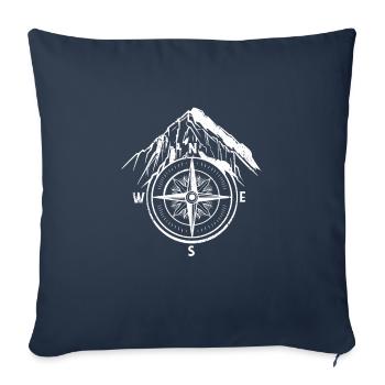 Compass Mythology Hiking Travel Mountains - Sofa pillowcase 17,3'' x 17,3'' (45 x 45 cm) - navy - Front