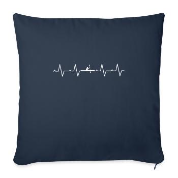 Canoë-kayak canoë-kayak kayak kayak paddle - Housse de coussin décorative 45 x 45 cm - bleu marine - Devant