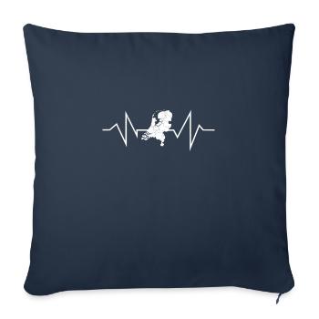 Netherlands Holland Heartbeat Amsterdam Gift - Sofa pillowcase 17,3'' x 17,3'' (45 x 45 cm) - navy - Front