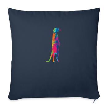 Suricates - Housse de coussin décorative 45 x 45 cm - bleu marine - Devant