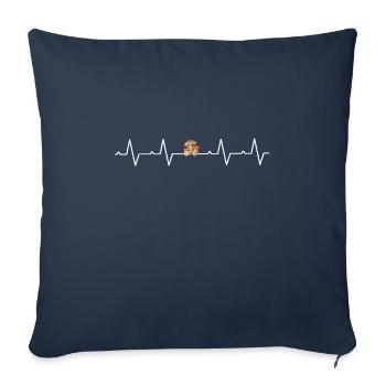 Cueilleurs de champignons Champignons Battements de champignons Recherche de champignons Nature - Housse de coussin décorative 45 x 45 cm - bleu marine - Devant