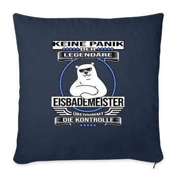eisbad winterbader eisbader eisbademeister king - Sofakissenbezug 45 x 45 cm - Navy - Vorne
