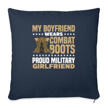 Soldier Bundeswehr Army Girlfriend Professional Soldier - Sofa pillowcase 17,3'' x 17,3'' (45 x 45 cm) - navy - Front