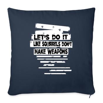 flower power joke disarmament peace sign birthday - Sofa pillowcase 17,3'' x 17,3'' (45 x 45 cm) - navy - Front