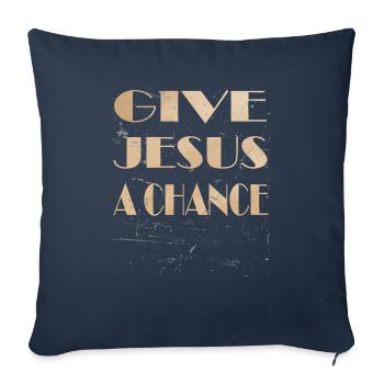 Give Jesus a random grunge of faith - Sofa pillowcase 17,3'' x 17,3'' (45 x 45 cm) - navy - Front