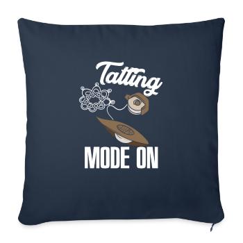 Mode Tatting amusant sur Lace Crafter Klöppeln - Housse de coussin décorative 45 x 45 cm - bleu marine - Devant