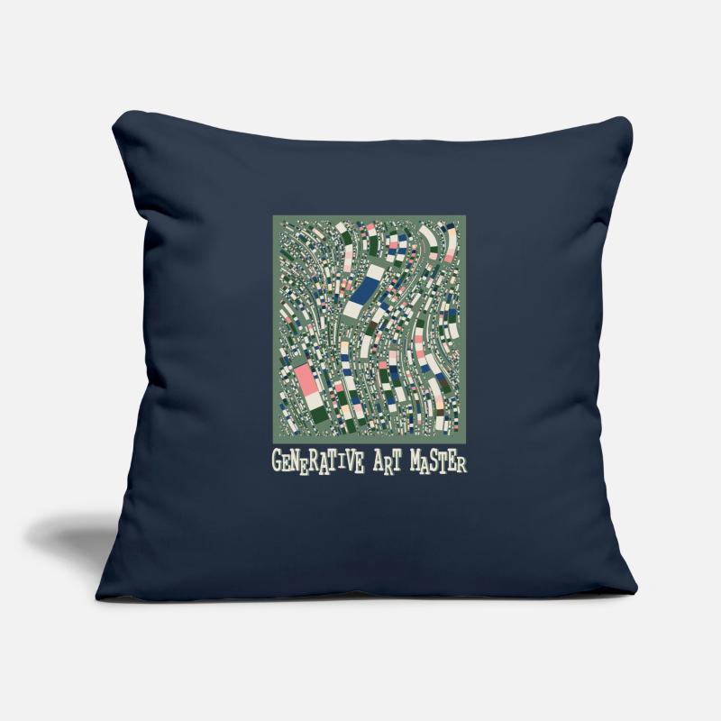 Code d’image de programmation de maître d’art génératif Housse de coussin décorative 45 x 45 cm