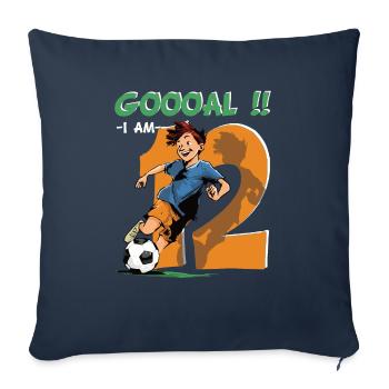 Football Birthday - 12 years old boy - 12. - Sofa pillowcase 17,3'' x 17,3'' (45 x 45 cm) - navy - Front
