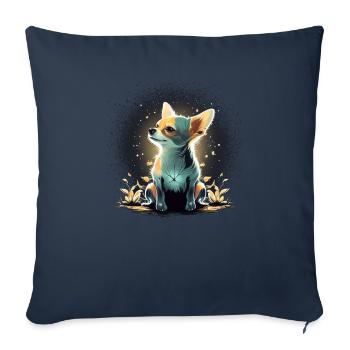 Chihuahua | Maman Chien Drôle Mignon Beau Motif - Housse de coussin décorative 45 x 45 cm - bleu marine - Devant
