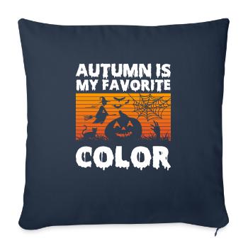 Halloween Hommes Femmes Enfants - Housse de coussin décorative 45 x 45 cm - bleu marine - Devant