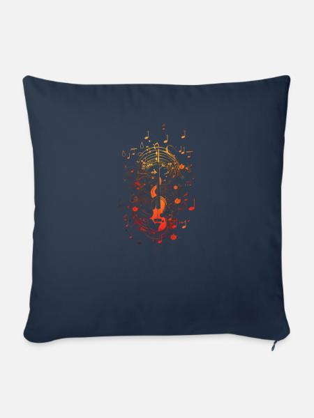 Musik klassische Notizen - Sofakissenbezug 45 x 45 cm - Navy