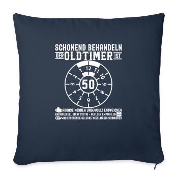 GÂTEZ EN DOUCEUR 50 ANS 50E ANNIVERSAIRE - Housse de coussin décorative 45 x 45 cm - bleu marine - Devant
