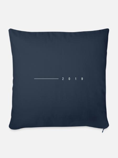 2019 strich - Sofakissenbezug 45 x 45 cm - Navy