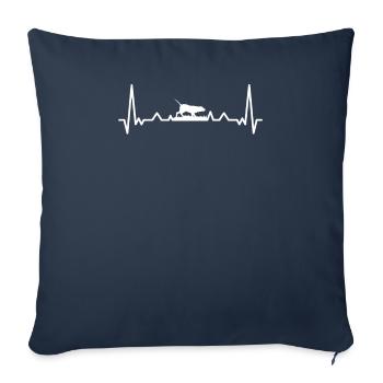 Mantrailer, mantrailing, rescue dog, sniffer dog - Sofa pillowcase 17,3'' x 17,3'' (45 x 45 cm) - navy - Front