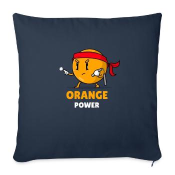 Karate Orange Orange Power - Sofa pillowcase 17,3'' x 17,3'' (45 x 45 cm) - navy - Front