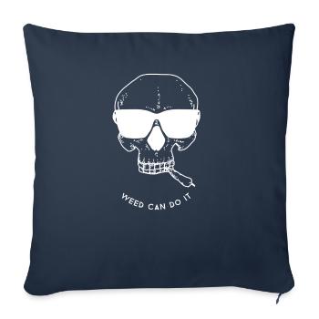 Skull Sunglasses Joint Gift - Sofa pillowcase 17,3'' x 17,3'' (45 x 45 cm) - navy - Front