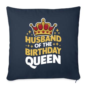 Mari, Conjoint, Famille, Mariage - Housse de coussin décorative 45 x 45 cm - bleu marine - Devant