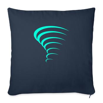 Conception de tornade - Housse de coussin décorative 45 x 45 cm - bleu marine - Devant