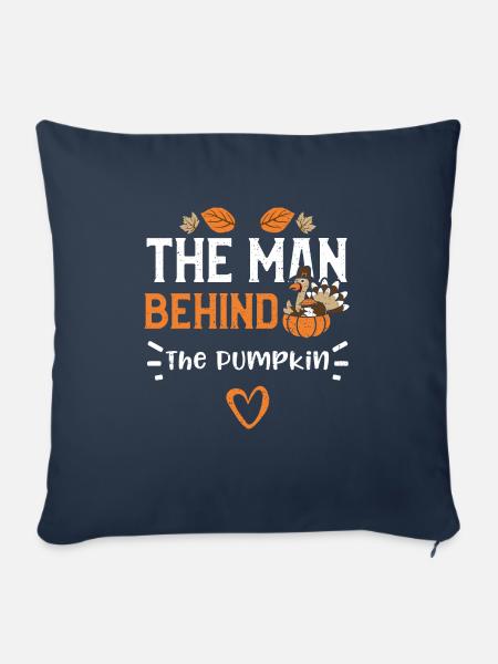 The Man Behind The Pumpkin - Sofakissenbezug 45 x 45 cm - Navy