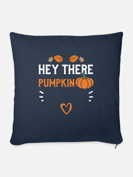 Hey There Pumpkin - Pumpkin - Sofakissenbezug 45 x 45 cm - Navy