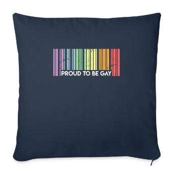 Gay Saying Proud to Be Gay Gay Gift - Sofa pillowcase 17,3'' x 17,3'' (45 x 45 cm) - navy - Front