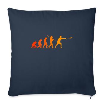 Ultimate Frisbee Evolution Disc Golf Monkey Human - Sofa pillowcase 17,3'' x 17,3'' (45 x 45 cm) - navy - Front