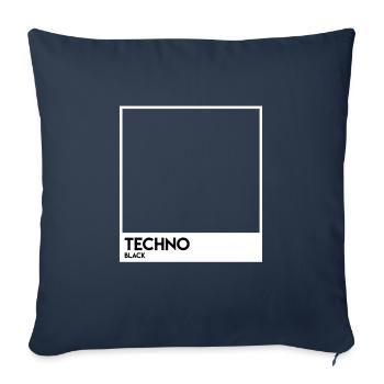 Black Techno Image Photo - Sofa pillowcase 17,3'' x 17,3'' (45 x 45 cm) - navy - Front