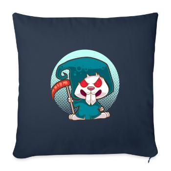 Méchant lapin méchant Hasi Drôle de Lapin Cadeau - Housse de coussin décorative 45 x 45 cm - bleu marine - Devant