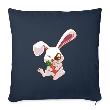 Eyed Rabbit Zombie Rabbit Gift - Sofa pillowcase 17,3'' x 17,3'' (45 x 45 cm) - navy - Front