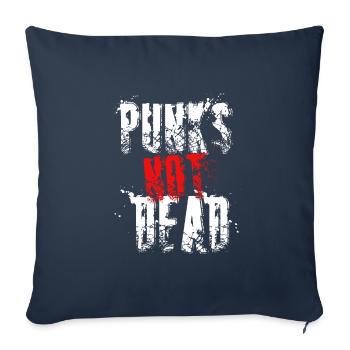 Punk is not Dead Punks Rock Punker Rockmusik - Housse de coussin décorative 45 x 45 cm - bleu marine - Devant