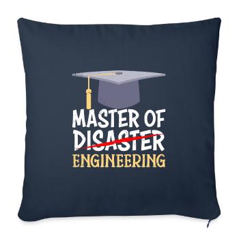 Master's Degree 2022 Master of Engineering - Sofa pillowcase 17,3'' x 17,3'' (45 x 45 cm) - navy - Front