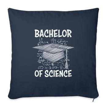 Bachelor of Science Mathematics Physics - Sofa pillowcase 17,3'' x 17,3'' (45 x 45 cm) - navy - Front
