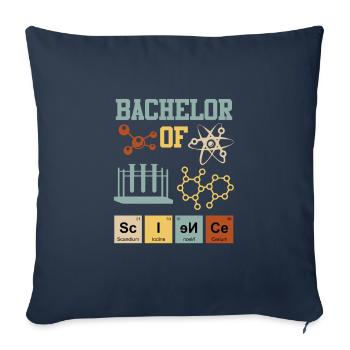Baccalauréat en chimie Baccalauréat ès sciences - Housse de coussin décorative 45 x 45 cm - bleu marine - Devant