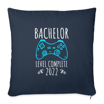 Baccalauréat Baccalauréat 2022 Terminé - Housse de coussin décorative 45 x 45 cm - bleu marine - Devant