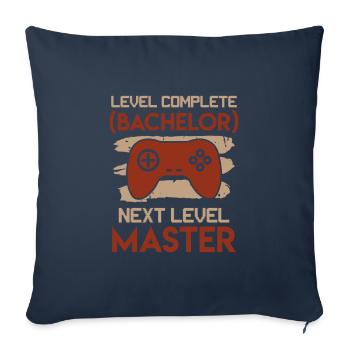 Baccalauréat Niveau baccalauréat terminé - Housse de coussin décorative 45 x 45 cm - bleu marine - Devant