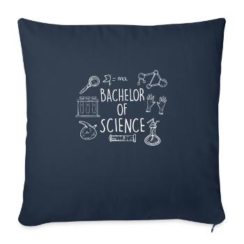Bachelor's Degree Bachelor of Science Degree - Sofa pillowcase 17,3'' x 17,3'' (45 x 45 cm) - navy - Front