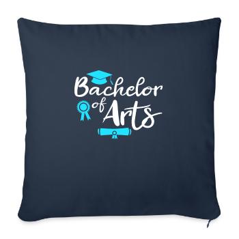 Bachelor of Arts Bachelor's Degree - Sofa pillowcase 17,3'' x 17,3'' (45 x 45 cm) - navy - Front